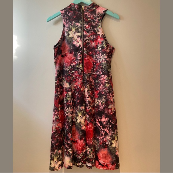 Floral Purple/Red Sleeveless Dress - Picture 2 of 4